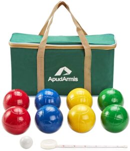ApudArmis 90mm Bocce Balls Set for Outdoor Game